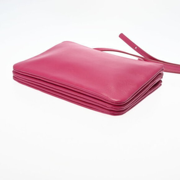 CELINE Trio Small Shoulder Bag Pink Leather - Picture 4 of 12